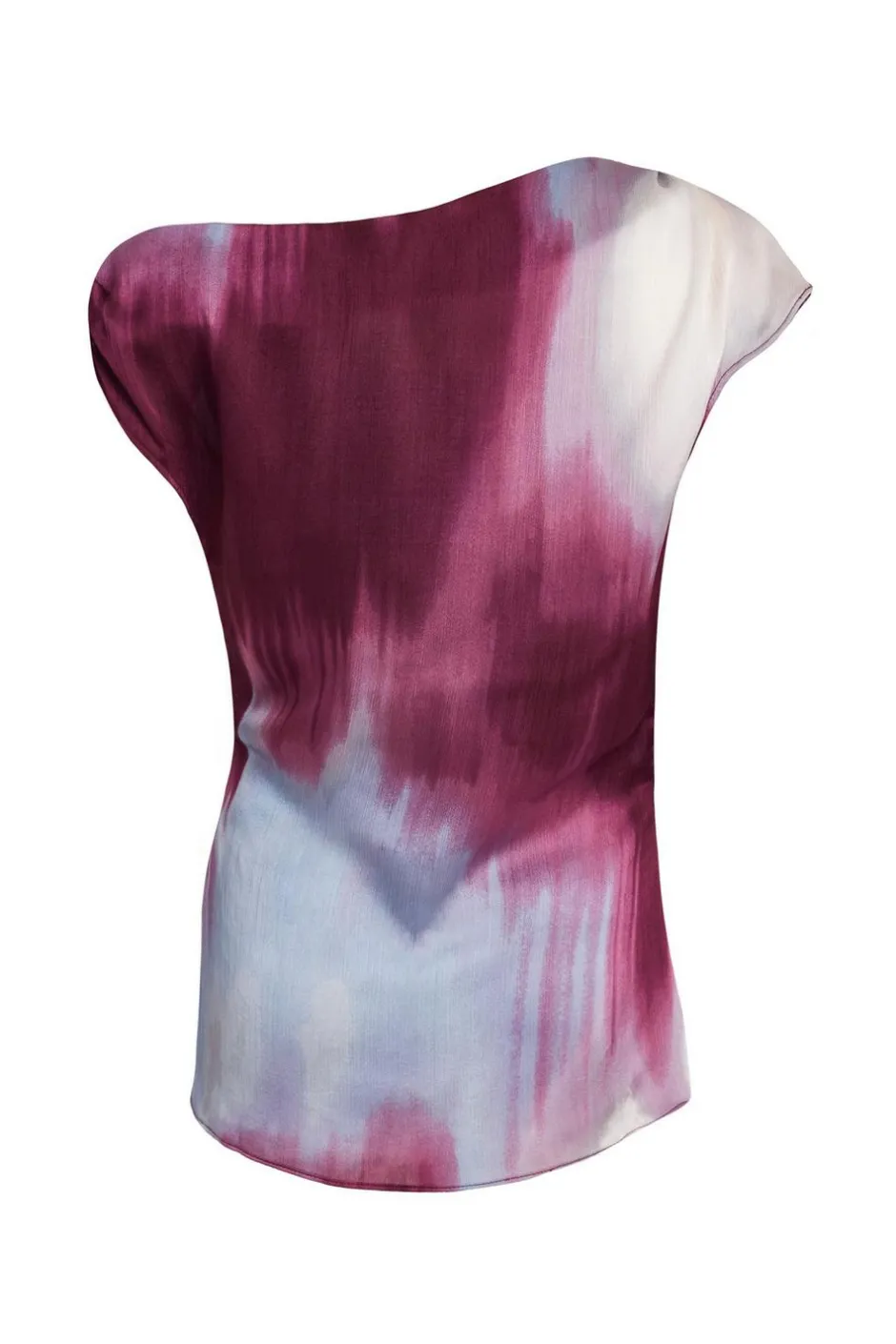 Quiz Dark Red Satin Drop Shoulder Top Clearance