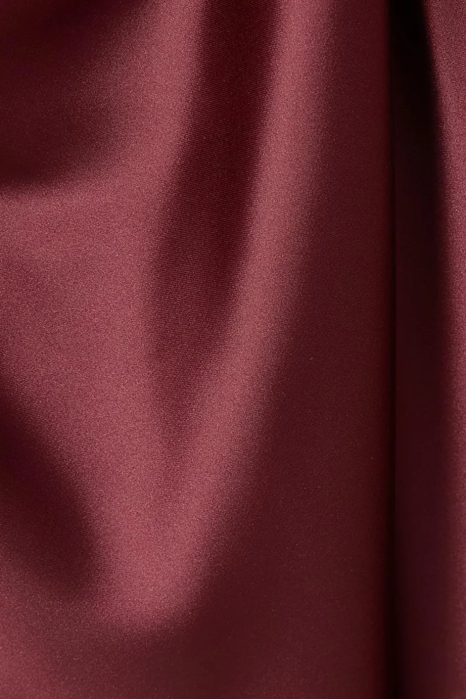 Quiz Dark Red Satin Ruched Midaxi Dress Berry Clearance