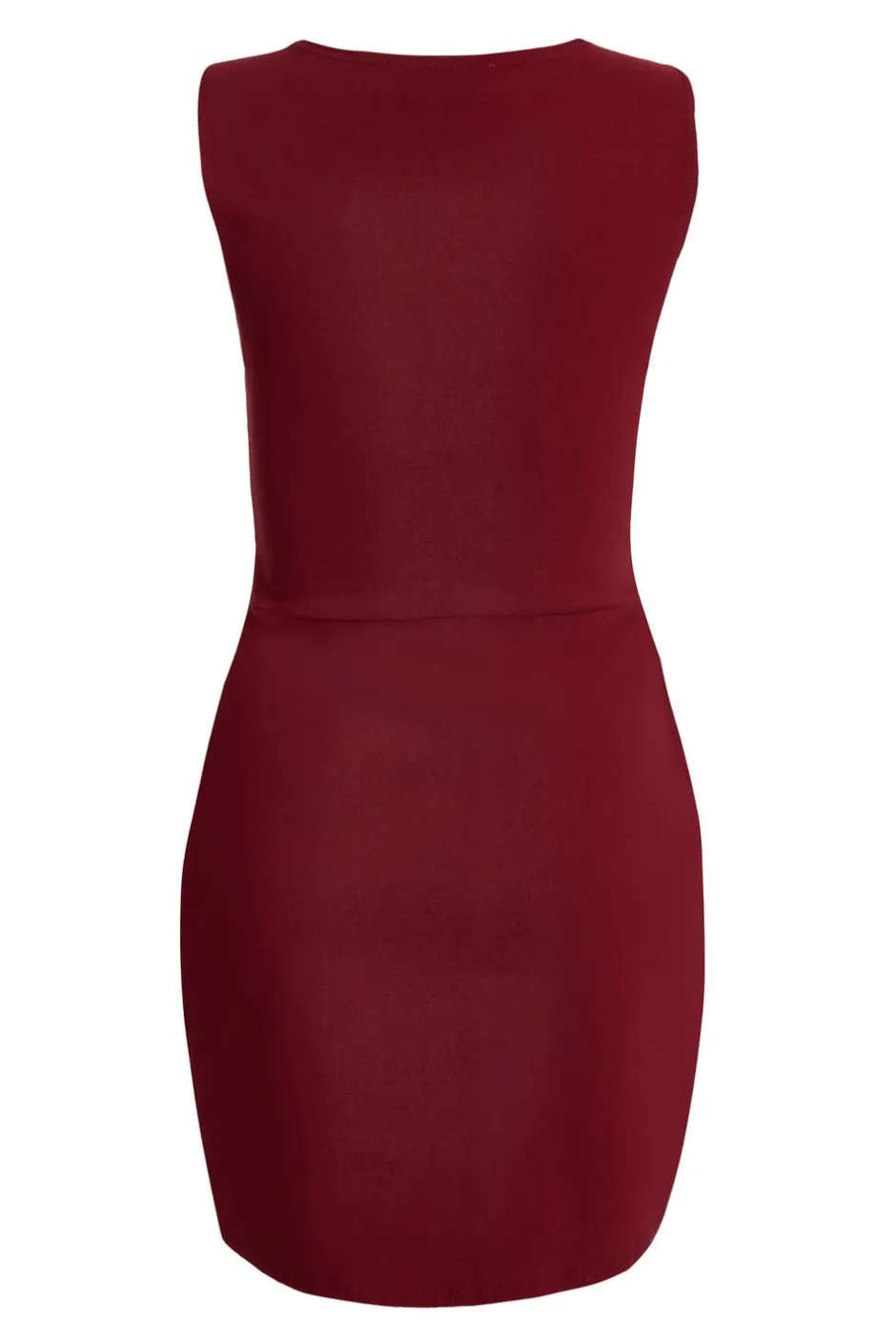 Quiz Dark Red Square Neck Mini Dress Berry Discount