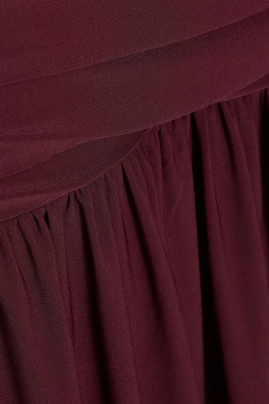 Quiz Dark Red Strapless Corsage Maxi Dress Hot