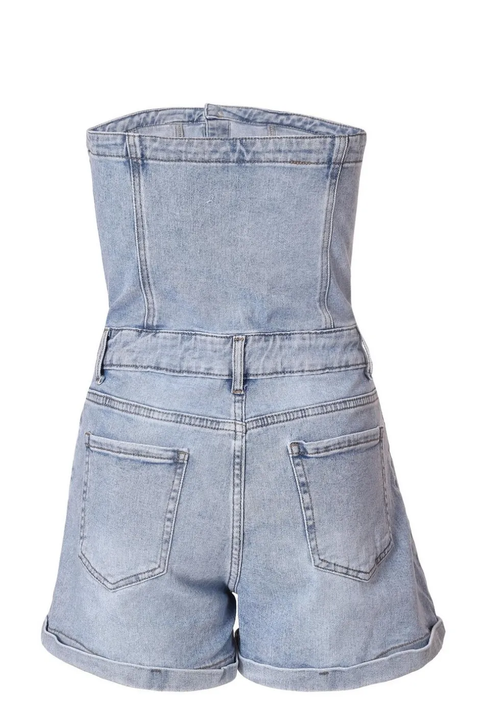 Quiz Denim Bandeau Playsuit