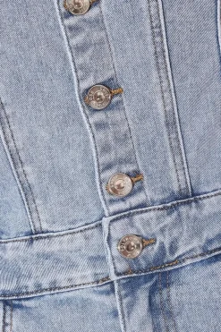 Quiz Denim Bandeau Playsuit