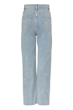 Quiz Denim Diamante Stripe Jeans Sale