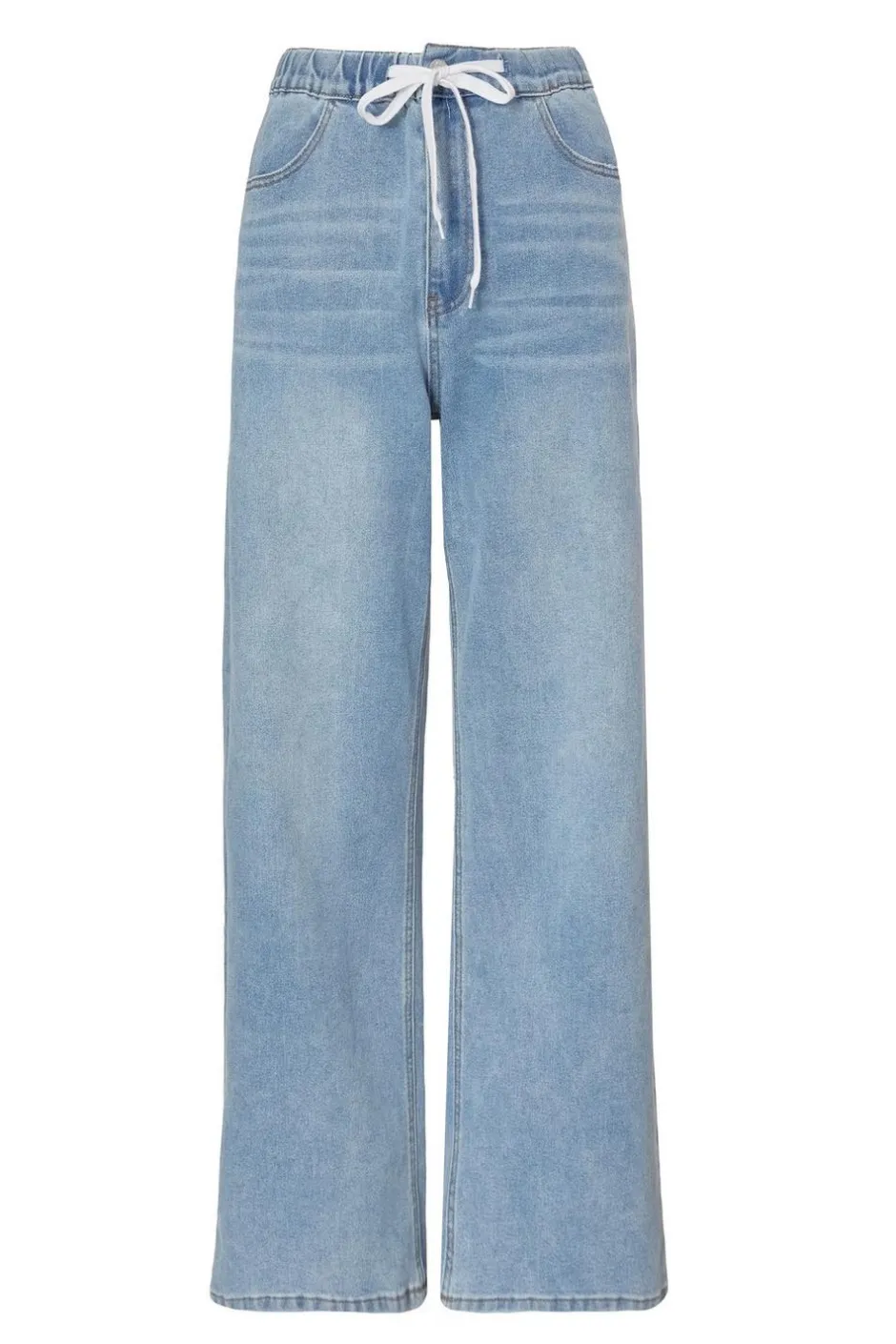 Quiz Denim Drawstring Waist Jeans Discount