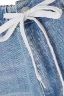 Quiz Denim Drawstring Waist Jeans Discount