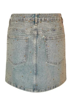 Quiz Denim Embellished Mini Skirt Sale