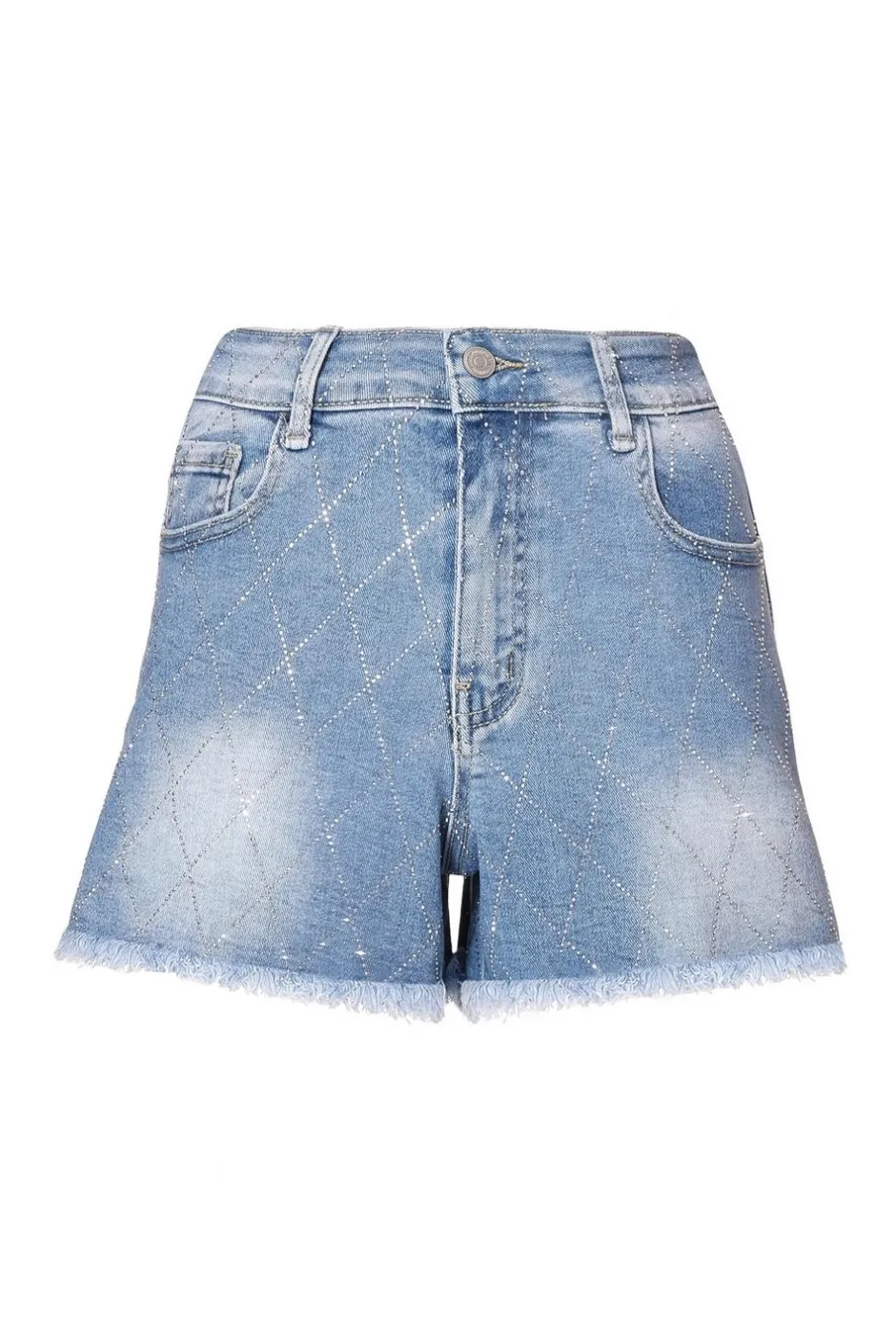 Quiz Denim Embellished Shorts Online