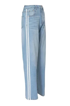 Quiz Denim Striped Side Jeans Online