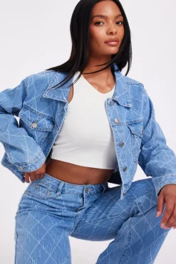 Quiz Denim Textured Jacket Best