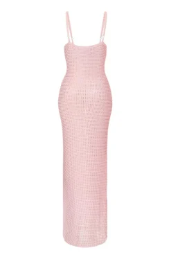 Quiz Dusty Pink Diamante Maxi Dress Best
