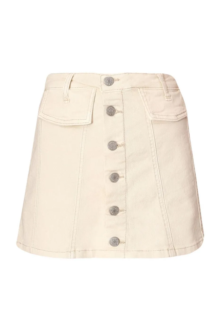 Quiz Denim Button Front Skort Ecru Best