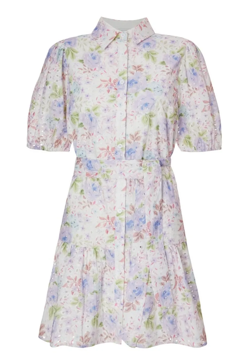 Quiz Embroidered Floral Shirt Dress Discount