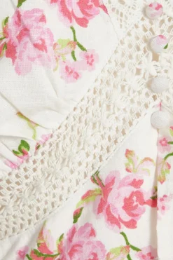 Quiz Floral Lace Crop Top Sale