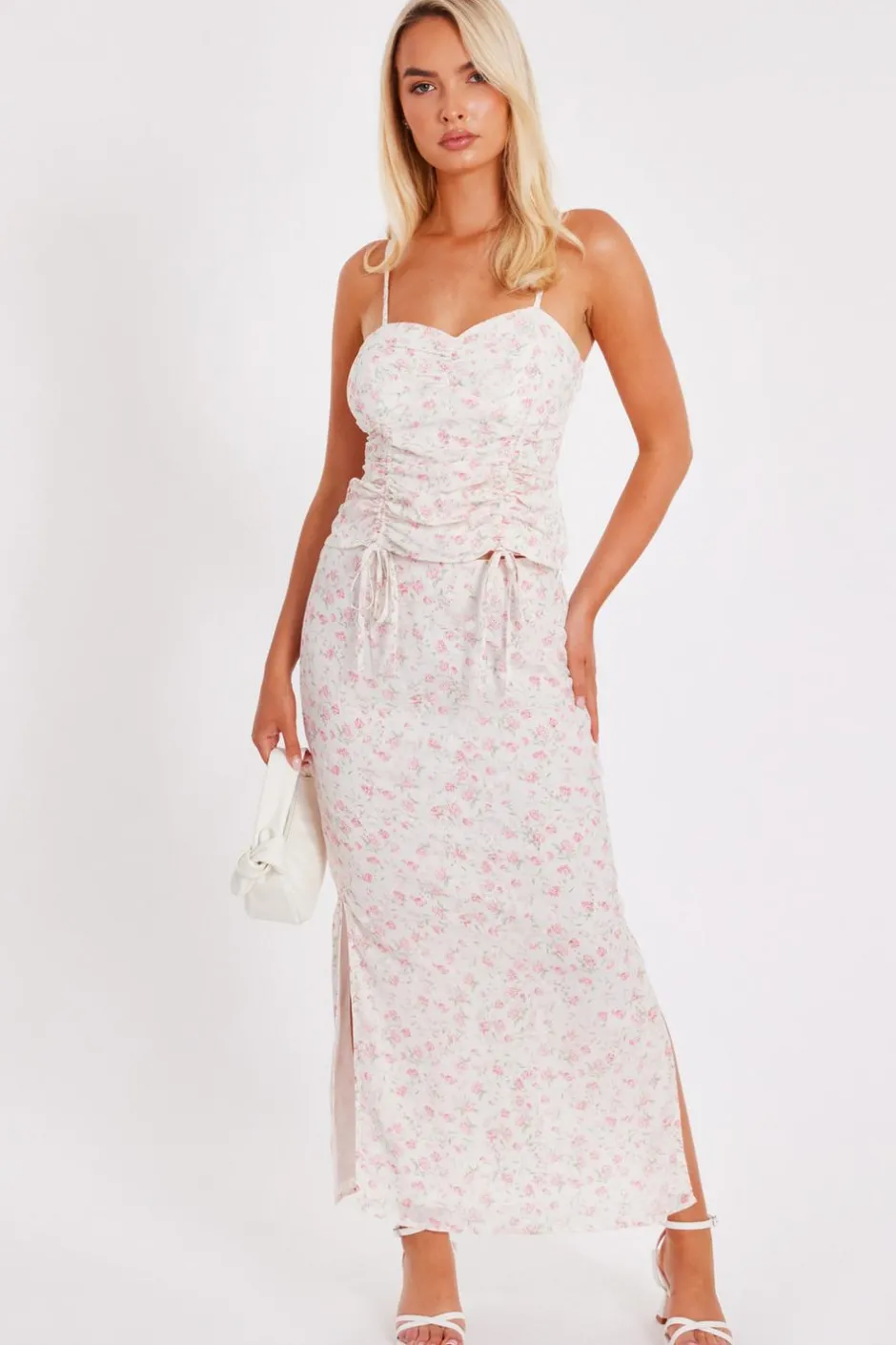 Quiz Floral Print Midaxi Skirt