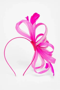 Quiz Diamante Bow Fascinator Fuchsia Sale
