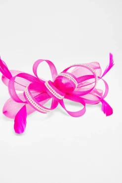 Quiz Diamante Bow Fascinator Fuchsia Sale