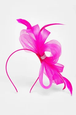 Quiz Diamante Bow Headband Fascinator Fuchsia Outlet