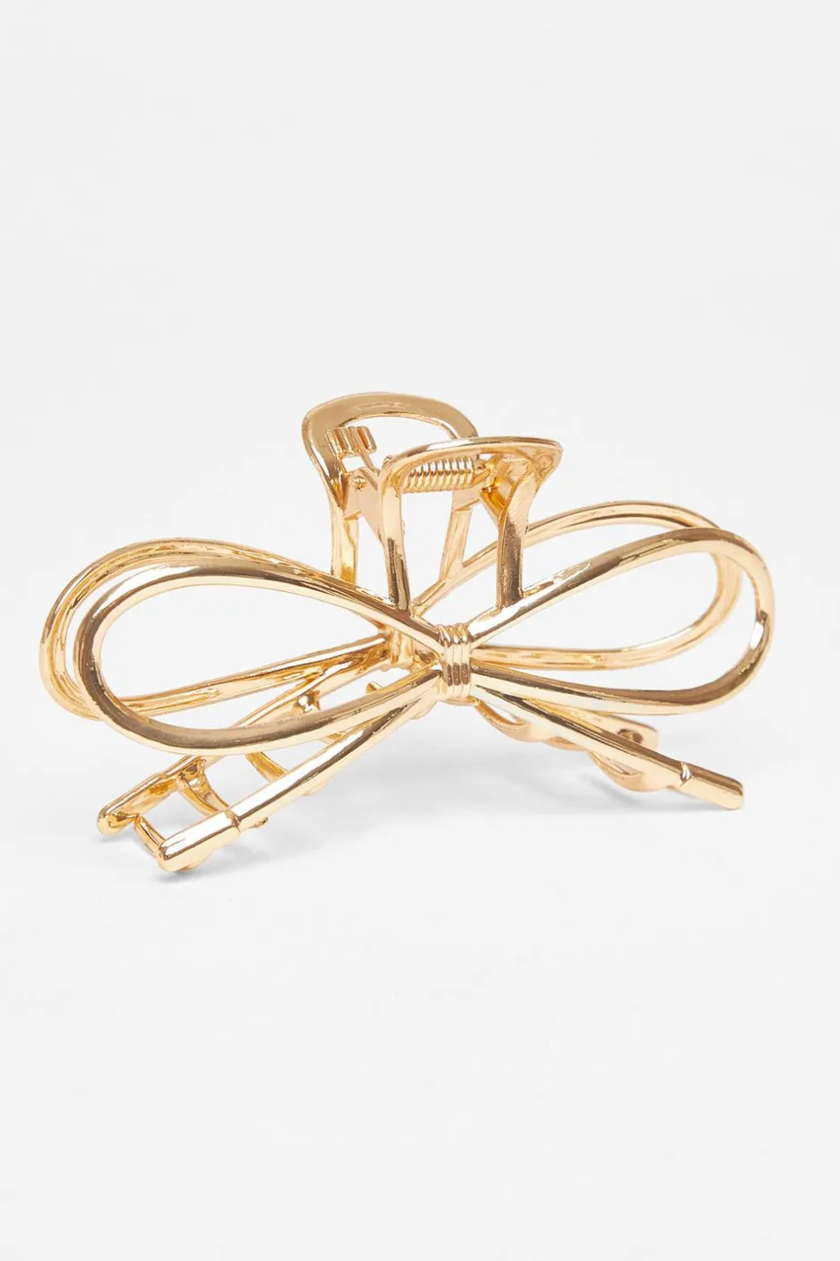 Quiz Bow Hair Claw Gold
