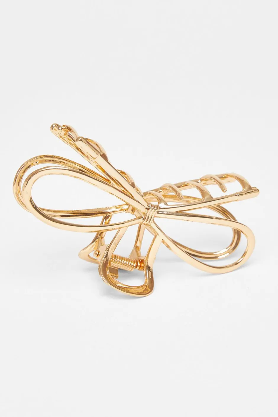 Quiz Bow Hair Claw Gold