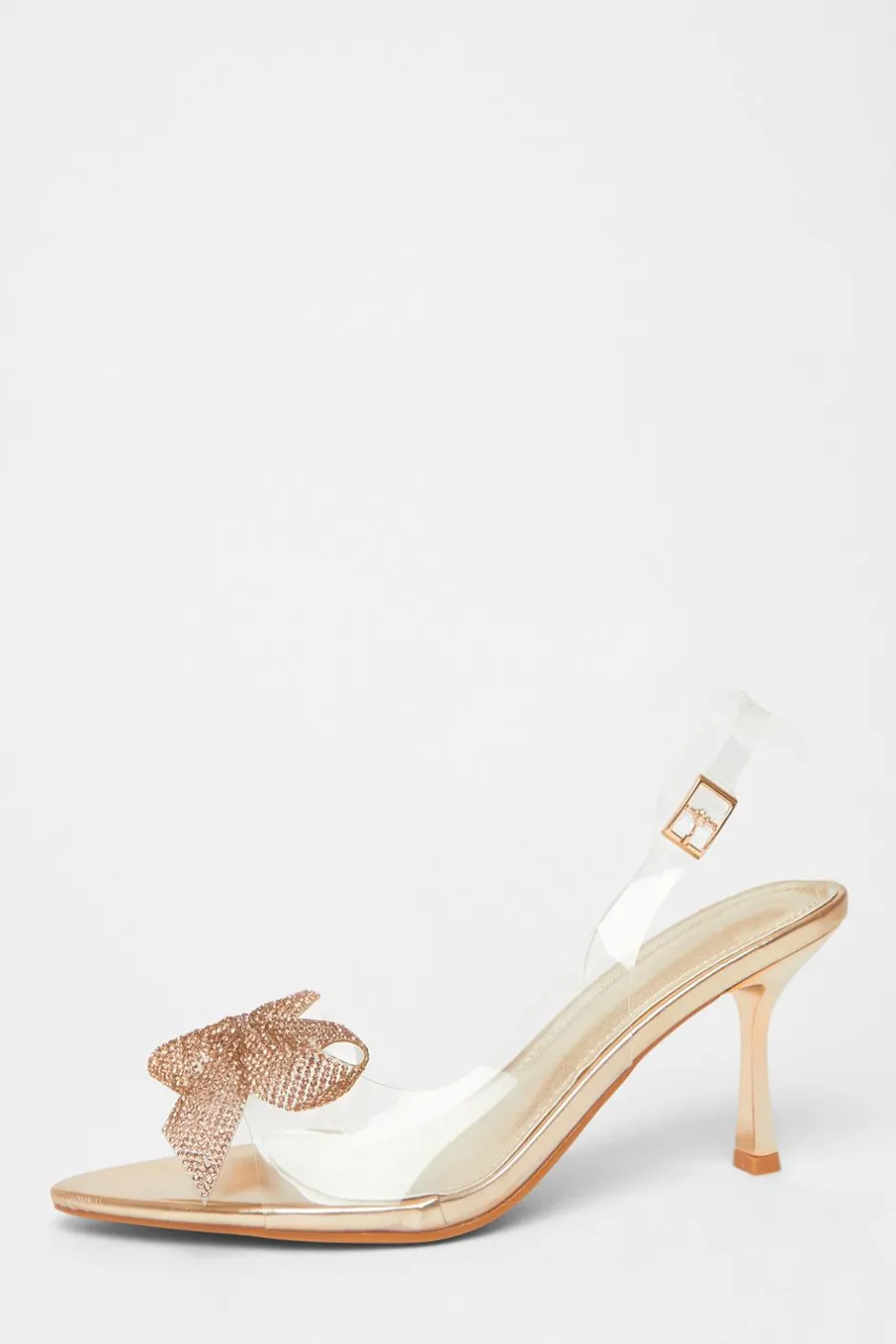 Quiz Diamante Bow Heels Gold Best