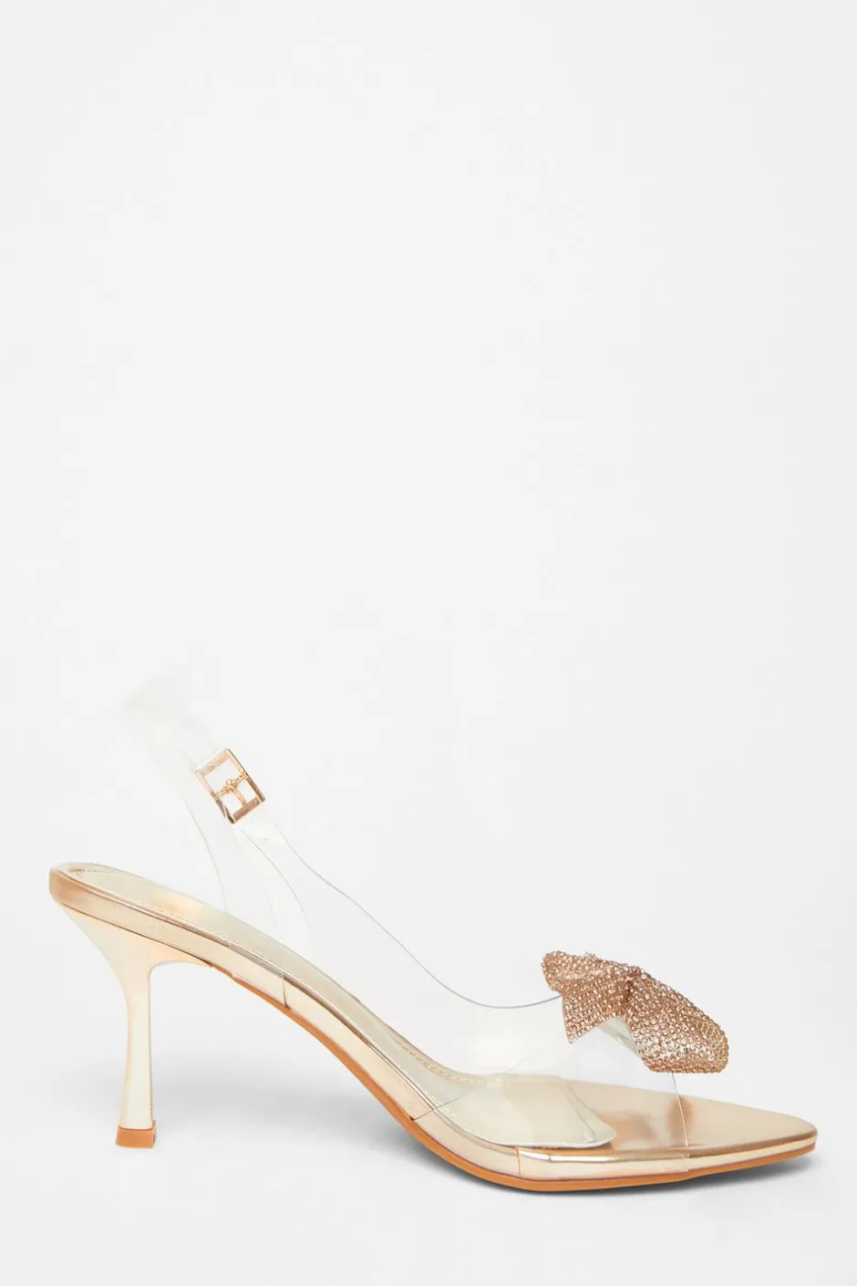 Quiz Diamante Bow Heels Gold Best
