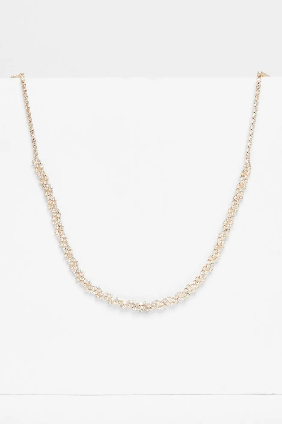 Quiz Gold Diamante Cluster Necklace Outlet
