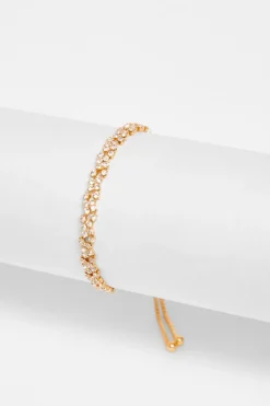 Quiz Gold Diamante Cluster Toggle Bracelet Sale