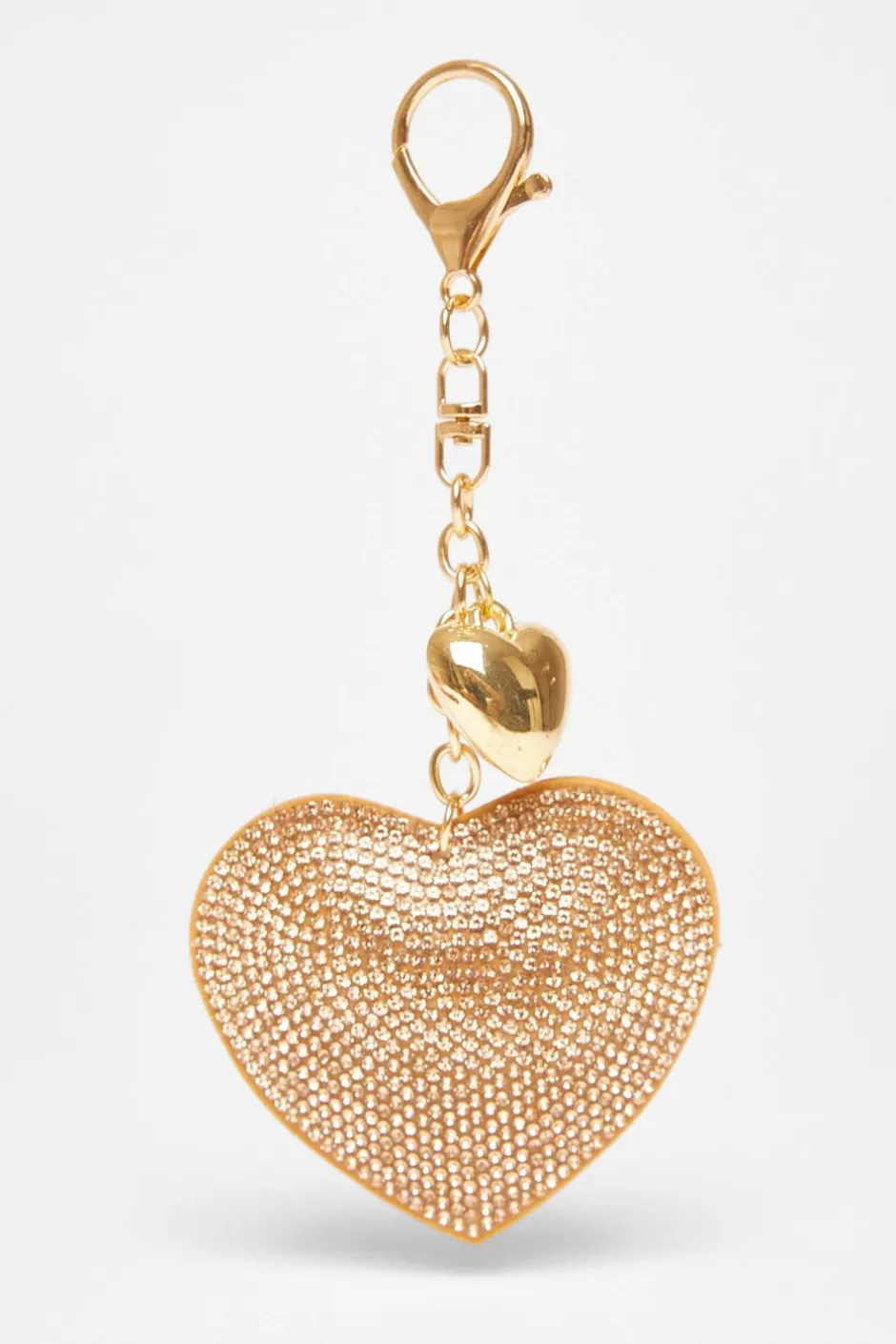 Quiz Diamante Heart Bag Charm Gold Online