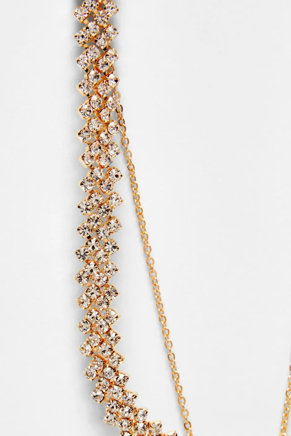 Quiz Diamante Layered Necklace Gold