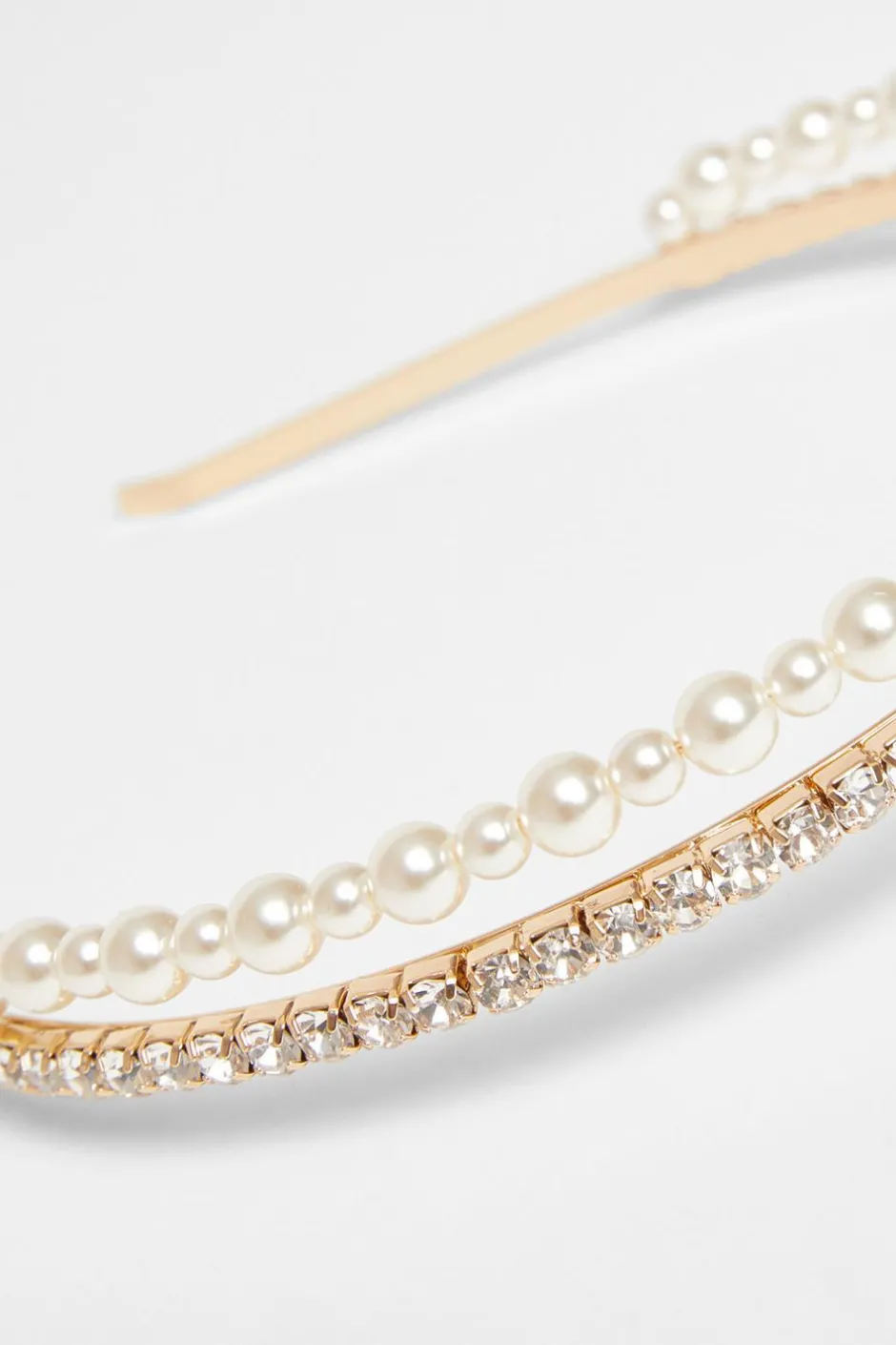 Quiz Gold Diamante Pearl Headband New