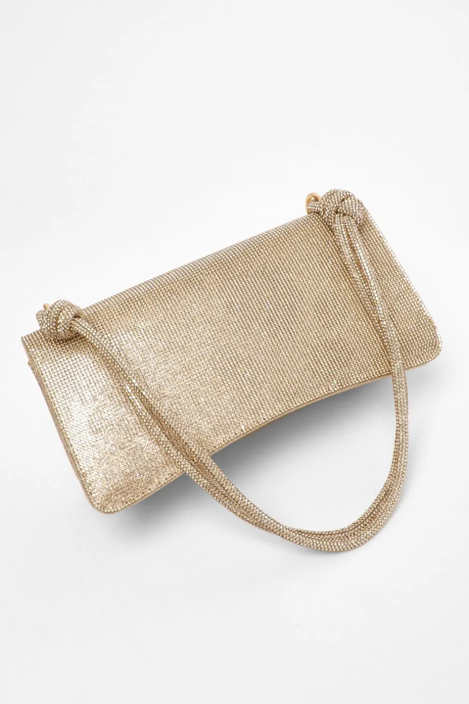 Quiz Gold Diamante Shoulder Bag Sale