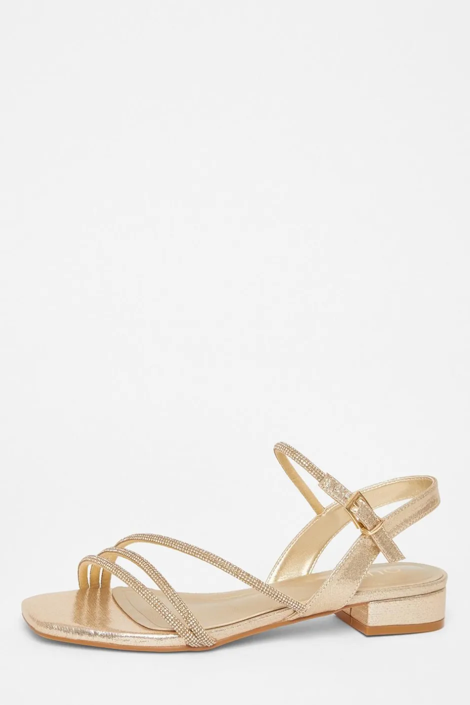 Quiz Diamante Strappy Sandals Gold Discount