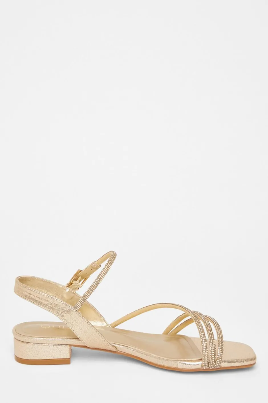 Quiz Diamante Strappy Sandals Gold Discount
