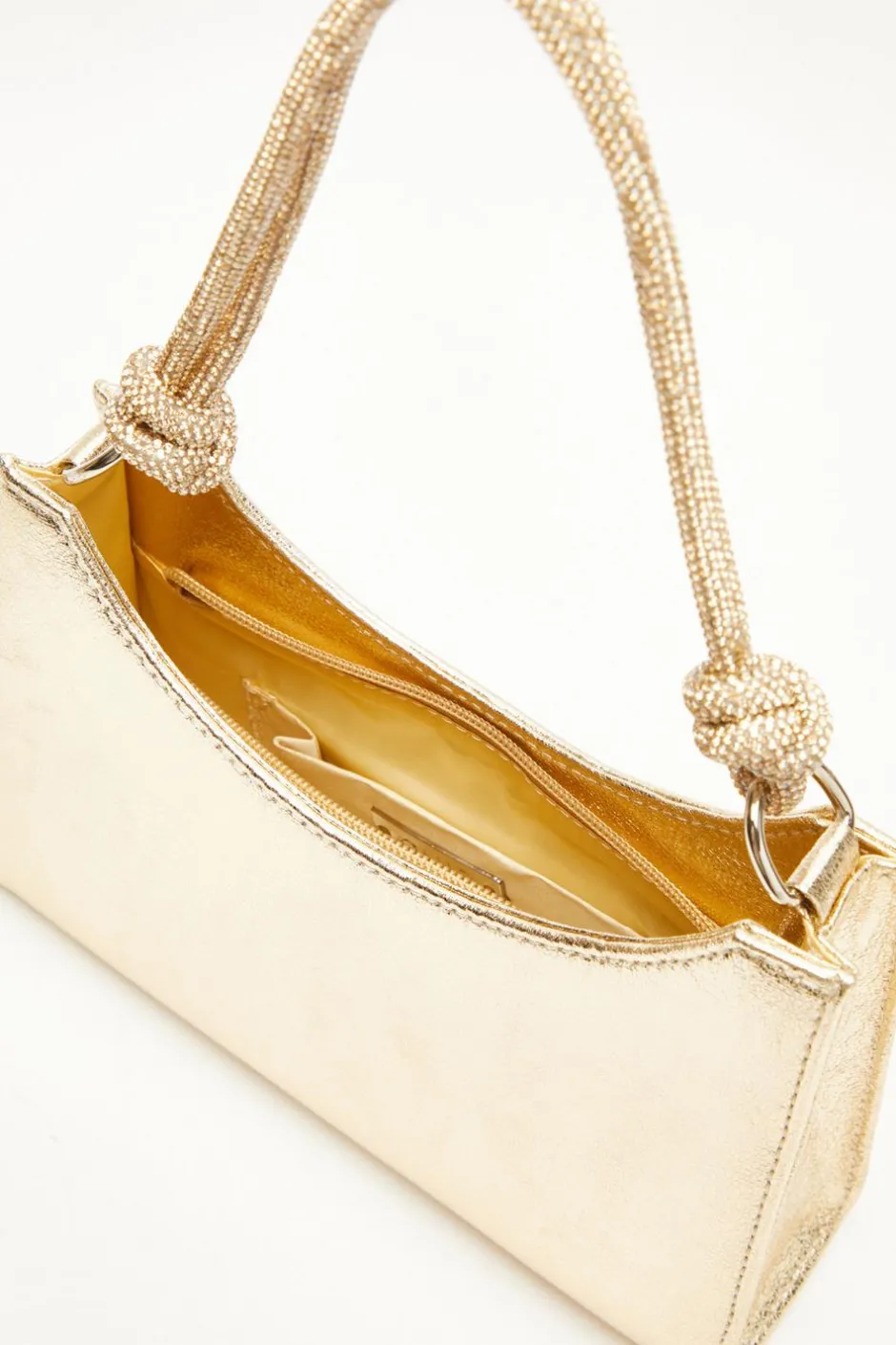 Quiz Gold Foil Knot Shoulder Bag Best