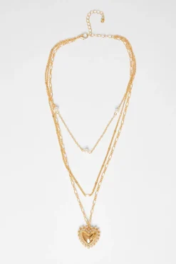 Quiz Gold Heart Pendant Necklace Discount
