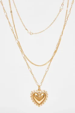 Quiz Gold Heart Pendant Necklace Discount