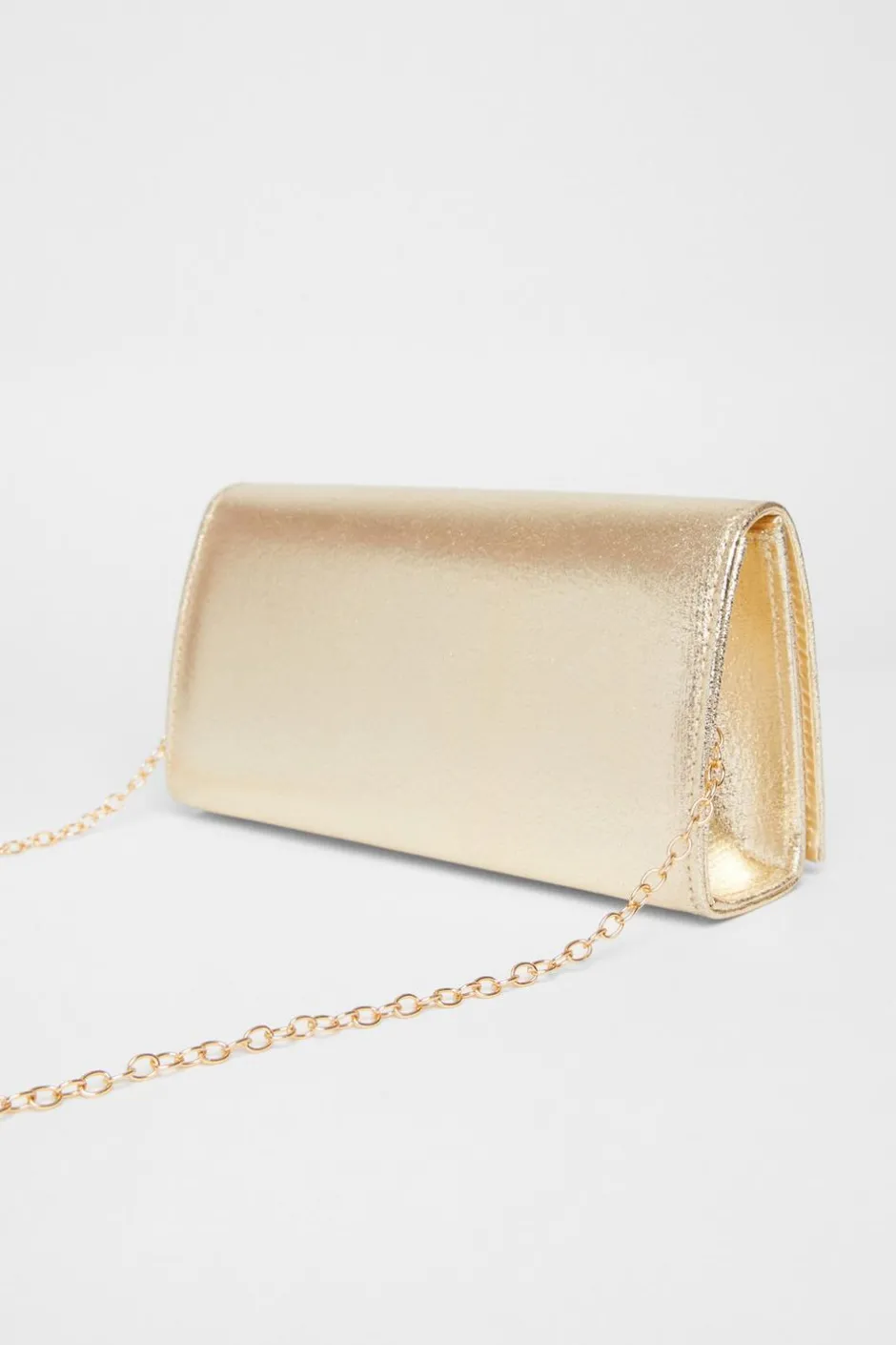 Quiz Metallic Clutch Bag Gold Sale