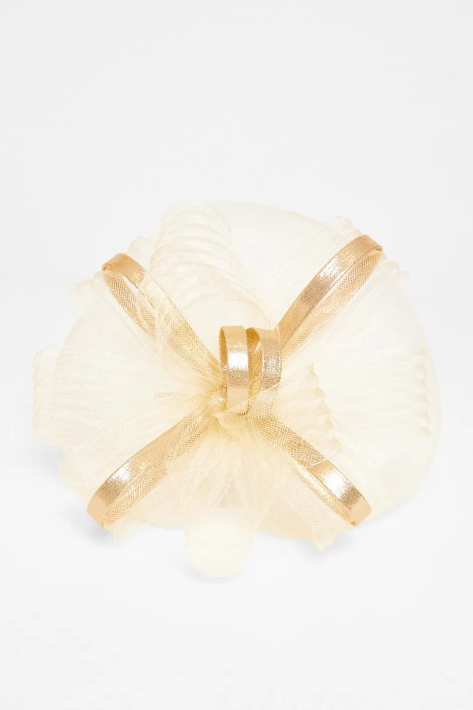 Quiz Shimmer Loop Fascinator Gold New