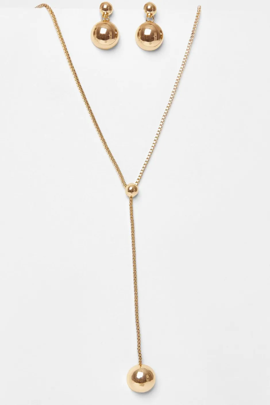 Quiz Gold Sphere Jewellery Set Hot