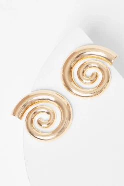 Quiz Gold Swirl Earrings Clearance