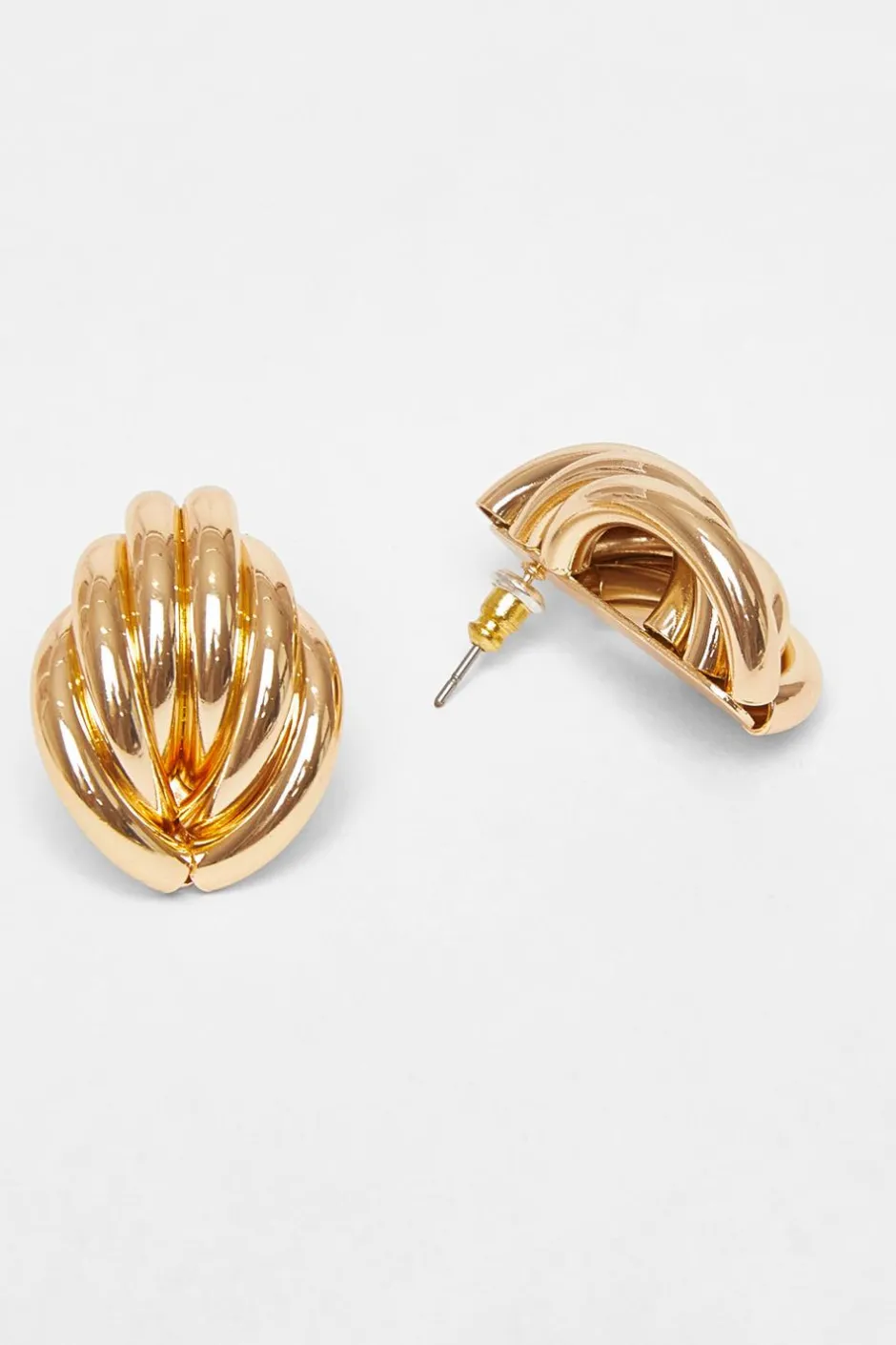 Quiz Gold Textured Tear Drop Earrings Discount