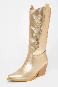Quiz Western Boots Gold Clearance