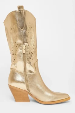 Quiz Western Boots Gold Clearance