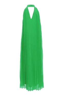 Quiz Green Chiffon Pleated Maxi Dress New