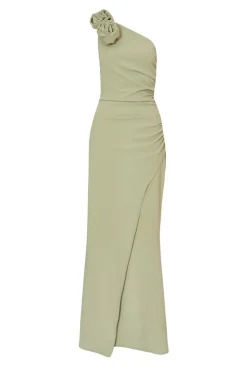 Quiz Corsage Maxi Dress Green