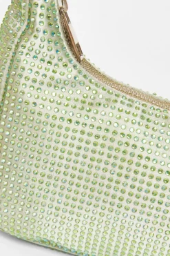 Quiz Diamante Mini Bag Green Online