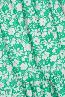 Quiz Floral Print Midi Dress Green Outlet