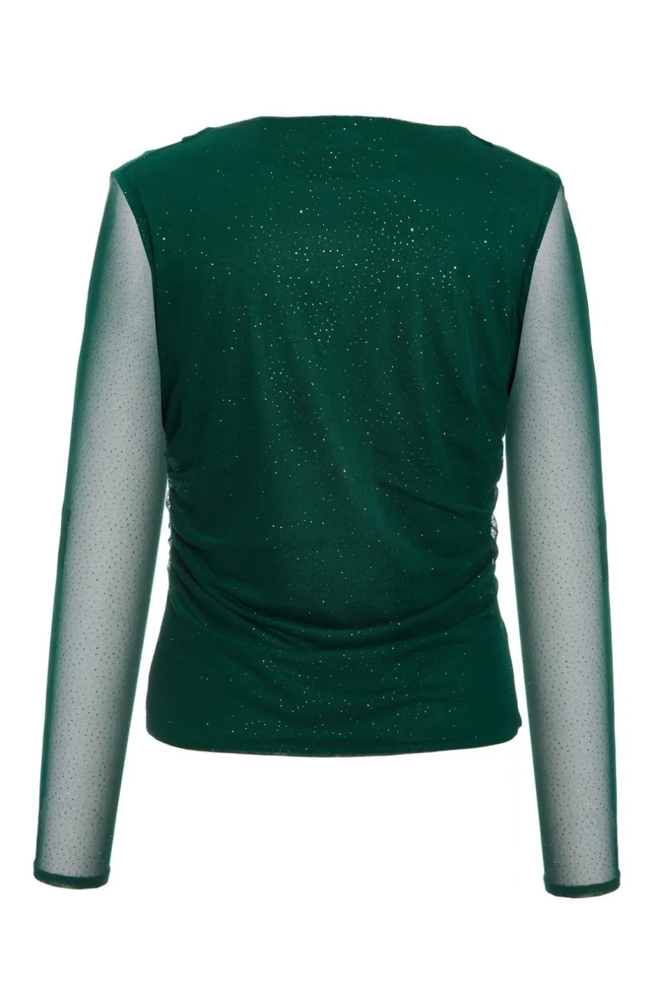 Quiz Green Glitter Mesh Crop Top New