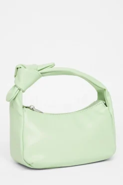 Quiz Knot Mini Top Handle Bag Green Outlet