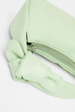 Quiz Knot Mini Top Handle Bag Green Outlet
